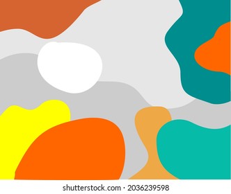 Full color hand drawn abstract background