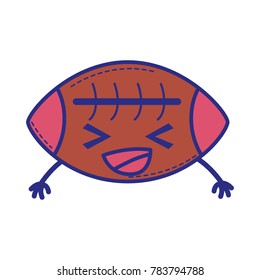 full color happy american ball kawaii with arms