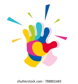 Full Color Hi Five Claps Logo