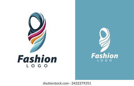 full color hijab fashion logo