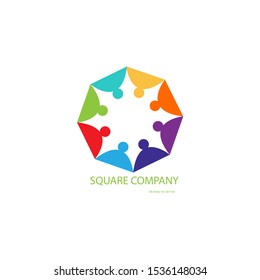 Full color icon comunication logo