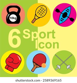 full color icon sport vector design