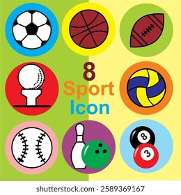 full color icon sport vector design