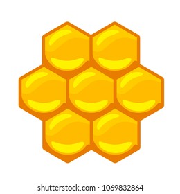 Full color illustration bee, hive, apiary, honey jar and dipper logos for honey products, labels, bee farms and apiaries. Flat style vector illustrations isolated on white background.
