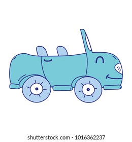 full color kawaii smile sport car transport