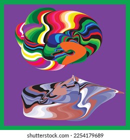 imagen abstracta de líquido de color completo o fluido