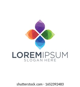 full color logo design vector graphics illustration