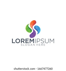 full color logo design vector graphics illustration