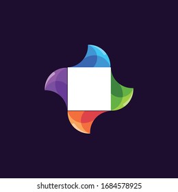 full color logo design vector graphics illustration