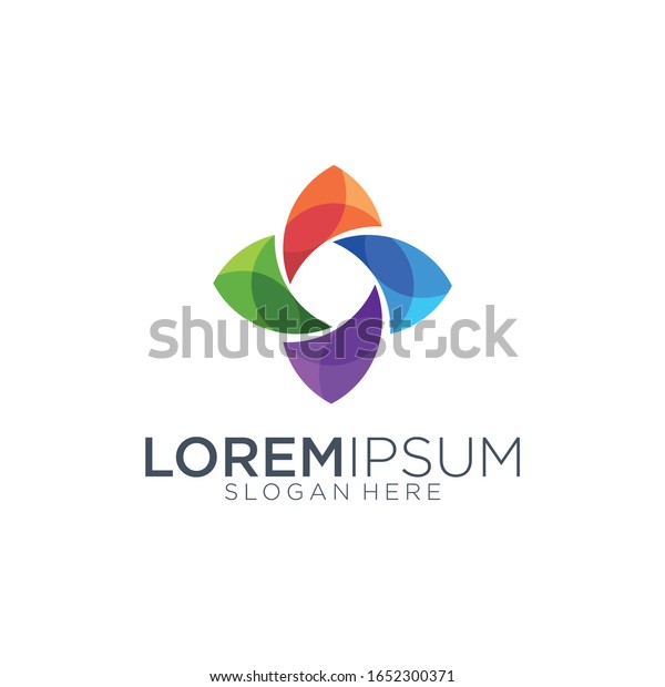 Full Color Logo Design Vector Graphics Stock Vector (royalty Free 