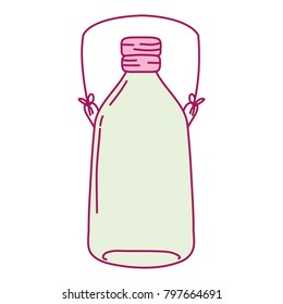 full color long mason jar with wire handle