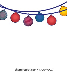 full color merry christmas balls decoration design