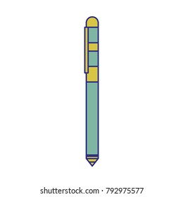 full color metal pen object icon design