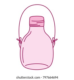 full color middle mason jar with wire handle
