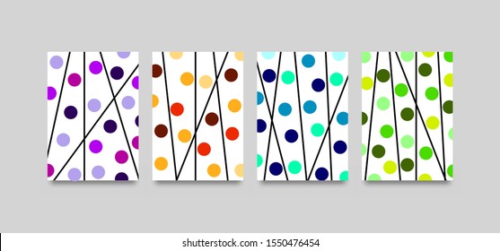 Full color and minimalist polka dot background. Modern abstract polka dot design template