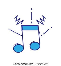full color musical note sign to rhythm sound