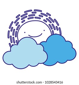 full color nature sun and clouds kawaii weather