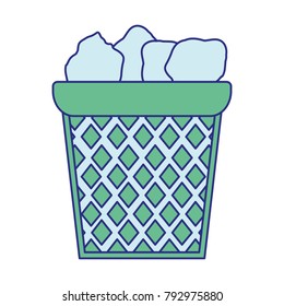 full color office paper trash recycle document