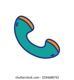 full color phone sign to call mobile communication