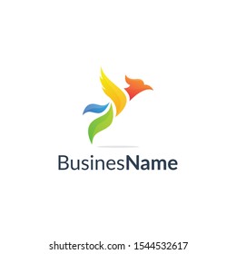 Full Color  pigeon bird logo