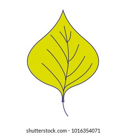 full color plant leaf design to natural icon