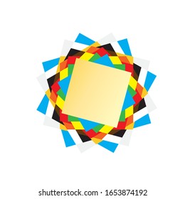 full color rectangle and  triangle