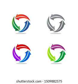 Full color recycle logo design