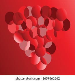 full color red design abstract wallpaper