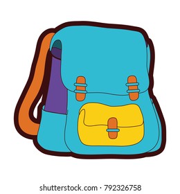 full color school backpack education object design