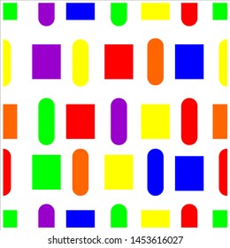 Full Color Seamless Pattern on a White Background