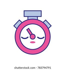 full color sleep and cute chronometer object kawaii