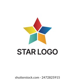 Plantilla de diseño de logotipo de estrella a todo color