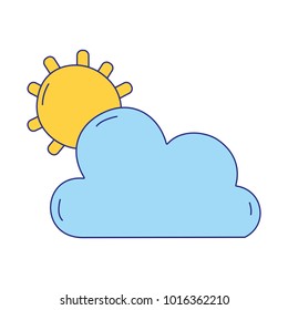 full color sun and cloud natural summer weather
