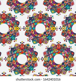 Full Color Tribal Pattern for Wallpaper