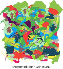 Full color vector format abstract painting