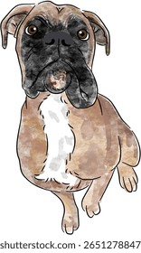 Full Color Watercolor Cat Dog Illustrations