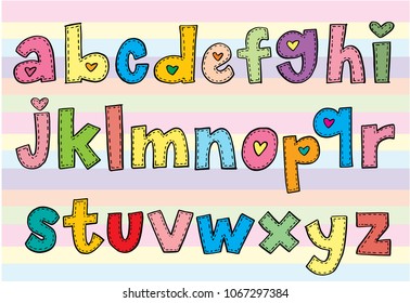 vollfarbiges Alphabet