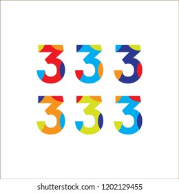 FULL COLOUR NUMBER DESIGN FOR LOGO ICON ART APPS
