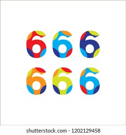 FULL COLOUR NUMBER DESIGN FOR LOGO ICON ART APPS