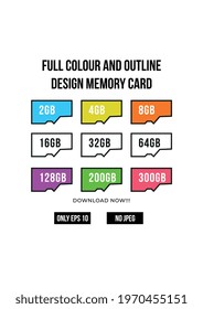 full colour and outline design memory card