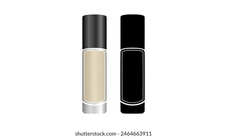 full coverage foundation, black and color isolated silhouettes