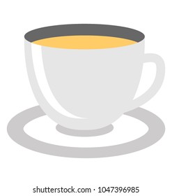 
A full cup of tea with saucer refreshment concept
