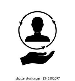 Full customer care service - Minimal vector icon. Vector illustration 