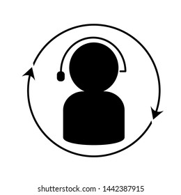Full customer care service – Minimal vector icon. Personal qualities icon. Full customer protection. Personal service offering - Vector illustration.