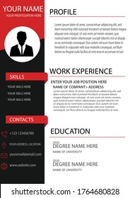 full customized creative and modern curriculum vitae design vector template bio data personal bio data CV