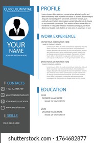 full customized creative and modern curriculum vitae design vector template bio data CV 