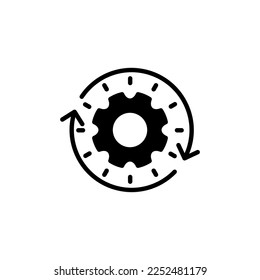 Full Day Service icon in vector. Logotype