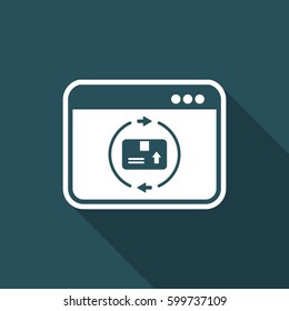 Full delivery services - Vector flat icon