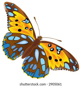 Full detailed brown with blue spots
