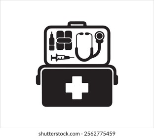 Full details first aid box icon png and jpeg illustration